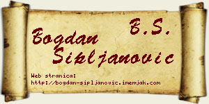 Bogdan Sipljanović vizit kartica